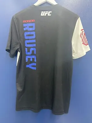 RONDA ROUSEY UFC Reebok Adult Walk Out T-Shirt Black Medium SMALL MARKING • £29.99