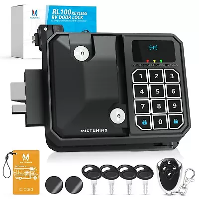 MICTUNING Wireless RV Keyless Entry Door Latch Lock LED Keypad W/ Remote Key Fob • $130.99