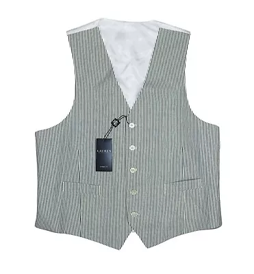 Lauren Ralph Lauren Classic Fit UltraFlex Men's Suit Vest L NWT Blue Stripe • $49.95