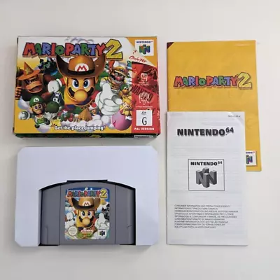 Very Good! Genuine Nintendo 64 N64 Game Mario Party 2 PAL AUS Complete CIB Boxed • $359.97