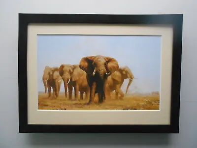 David Shepherd Print 'Four Gentlemen Of Tsavo' Elephants FRAMED • £23