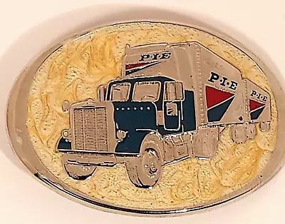 Belt Buckle Metal Vintage Trucking P*I*E Nationwide Never Used Size 3.5  X 2.5  • $24