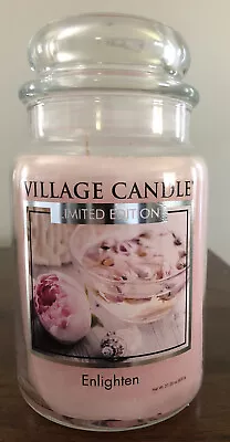 Village Jar Candle Enlighten Floral Limited Edition Double Wick 21.25 OZ NEW • $22.48