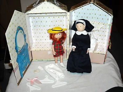 7  Madeline & 10  Miss Clavel Doll Eden Toys 2000 & Case • $19.96