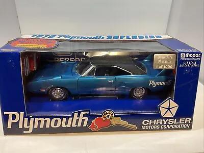 Ertl American Muscle 1970 Plymouth Superbird Mopar 1:18 Diecast Car BLUE FIRE • $167.80