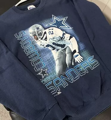 Youth XL (Adult Small) Deion Sanders Dallas Cowboys Vintage Crewneck Sweatshirt  • $23.98