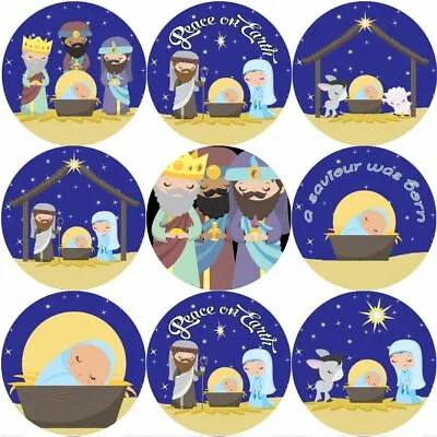144 Christmas Nativity 30mm Children's Reward Stickers For Parents Teachers • £2.98