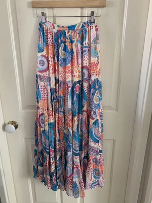 $160 • Buy Spell Patria Pia Tiered Maxi Skirt
