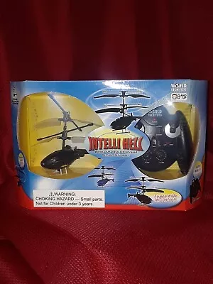 REMOTE CONTROL BLACK HELICOPTER RC Intelli Heli World Tech 3 Ch Channel 3.5  TOY • $19.69