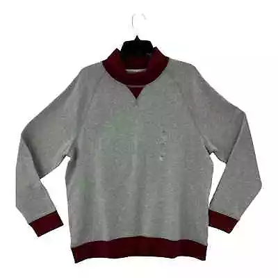 Club Room Men's Turtleneck Fleece Sweatshirt Soft Gray Heather M MSRP $55 • $25.49