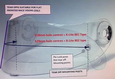 X-lite X802rx803 X601 X602 Visor Tear Offs Clear Bulk Pack X 30 Bhvt010 • £17.75