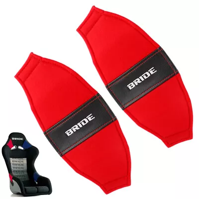 2pcs JDM BRIDE Red Racing Full Bucket Seat Side Cover Repair Decoration Pad • $23.98