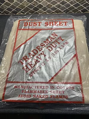 Dust Sheet Heavy Duty 12 Ft X 9 Ft 3.6m X 2.7m Tradesman Painting & Decorating • £7.49