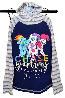 Girls My Little Pony Graphic Design Hooded Shirt Size L(10/12) • $8