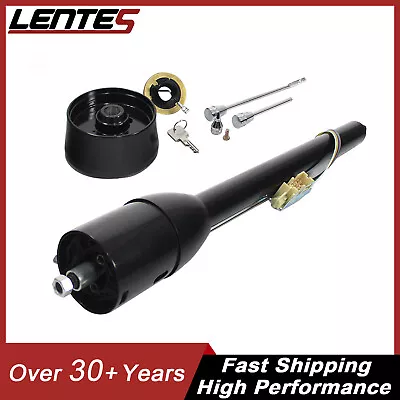 32 Tilt Steering Column With Ignition Key Floor Shift For GM Chevy Pontiac Black • $242.99