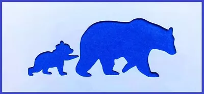 Flexible Stencil *MOTHER BEAR & BABY* Forest Family Card Making 20cm X 9.5cm  • $3.75
