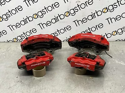 PORSCHE BREMBO 6 POT FRONT REAR LEFT RIGHT BRAKE CALLIPERS PADS COMPLETE SET 4x • $615.46