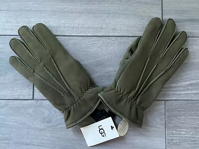 Ugg Mens 3 Point Leather Glove Touch Screen Fatigue Green Nwt $125 L • $69.99