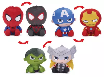 New Official 9.5  Marvel Avengers Reversible Character Changing Plush Soft Toys • £12.99