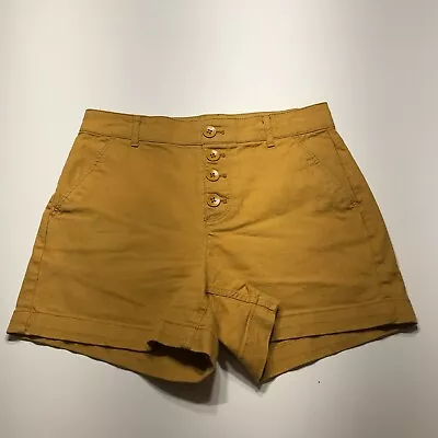 Old Navy Shorts Womens Size 2 High Rise Butt Pockets Exposed Button Fly Textured • $12.99