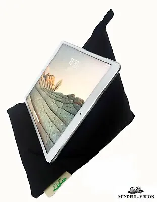 Black - IPad Tablet Kindle Phone Bean Bag TECH Support Stand Holder Cushion • £10.95