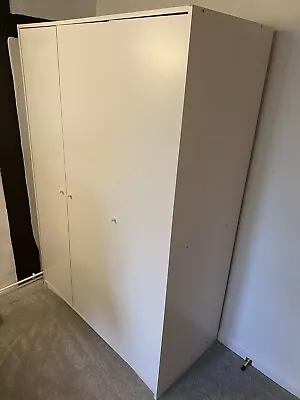 £65 • Buy White Kleppstad 3 Door IKEA Wardrobe Good Condition