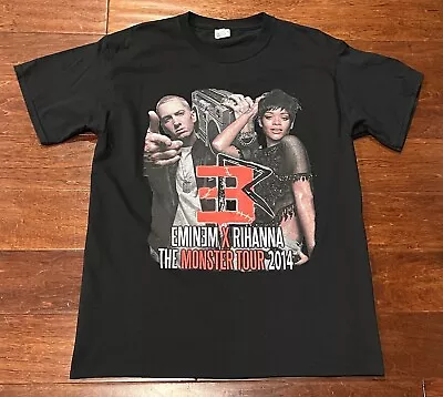 Eminem Rihanna Mens Large 2014 Double Sided Monster Tour Concert T Shirt Jerzees • $37.49