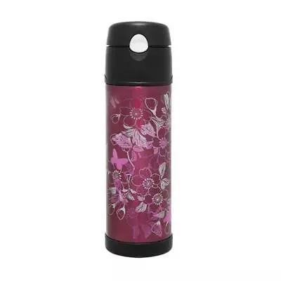 $36.95 • Buy 100% Genuine! THERMOS Hydration Insulated Floral Magenta Drink Bottle 530ml S/S!