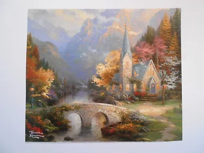 £22.50 • Buy Thomas Kinkade Print 'The Mountain Chapel'  UNFRAMED