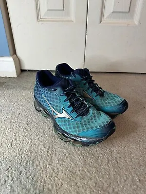 Mizuno Wave Prophecy 4 'Blue Atoll Silver' Women's Running Shoes Sz 7.5 Sneakers • $49.99