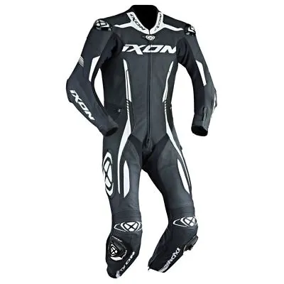 $718.09 • Buy IXON VORTEX 1 Pc Motorcycle Motorbike Leather Racing Suit Black/White |CLEARANCE