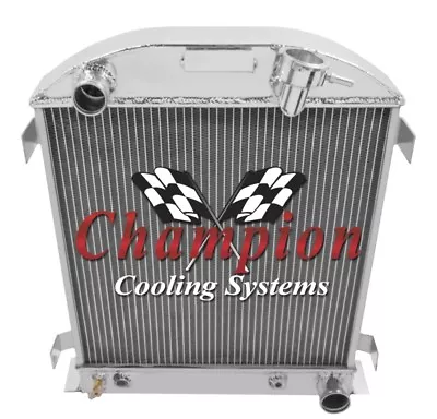 3 Row Aluminum Champion Radiator For 1932 Ford Chopped Chevy/Mopar Configuration • $244.63