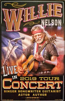 Willie Nelson Concert Poster 11 X 17 NEW !  FREE Shipping USA ! • $20