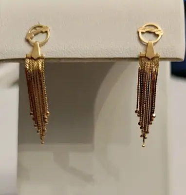 Vintage 14K Milor Waterfall Earrings 754 • $165
