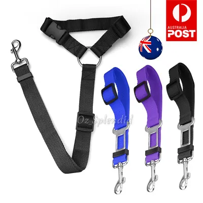 Adjustable Pet Dog Travel Safety Car Vehicle Seat Belt Harness Lead Pet Seatbelt • $5.99