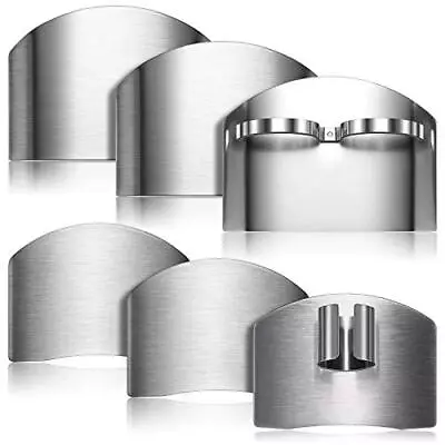 6 Pcs Stainless Steel Finger Protector Guard For Cutting Food Kitchen Tool • $13.73