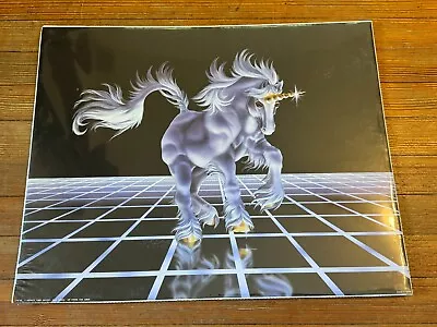 Vtg 1980s Sue Dawe UNICORN Up From GRID Poster FANTASY Art Sealed NEW Print 6638 • $9.99