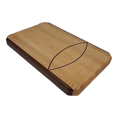 Wood Cutting Board Butcher Block 16 3/4 X10 3/4 X1.5  Maple & Walnut Thick Board • $44.58