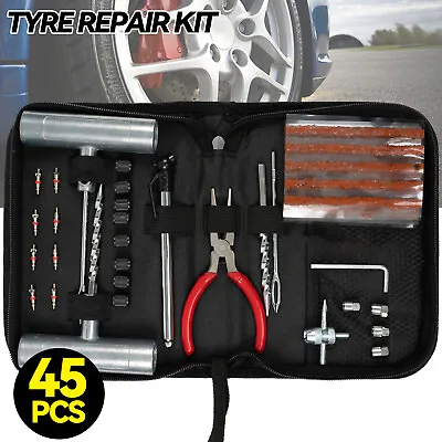 45PC Tire Kit DIY Tire Repair Plug Car Flat Repair Truck Motorcycle Home Patch🔥 • $19.39