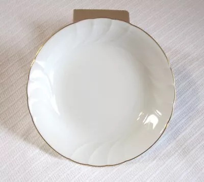 Mikasa Wedding Band Fine China Soup Cereal Bowl 7-13/16  White With Gold Rim • $7.50