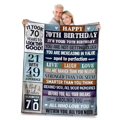 For Men Women 70th Birthday Gift Ideas Milestone 50 X60  70th Birthday Gifts • £42.87