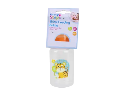 £6.90 • Buy Baby Toddler Feeding Bottle 150ml/5oz With Silicone Teat & Cute Design- Leopard 