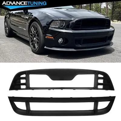 Fits 10-14 Ford Mustang GT500 OE Factory Style Front Bumper Upper Lower Grille • $279.99