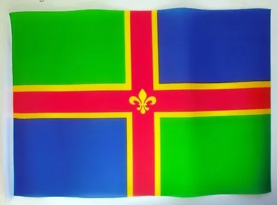 LINCOLNSHIRE BUDGET FLAG Small 9 X6  GREAT FOR CRAFTS LINCOLN • £3.49