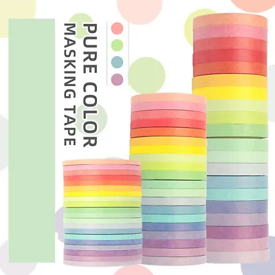 £5.39 • Buy 20 Rolls Washi Tape Set DIY Scrapbooking Crafts Paper Adhesive Rainbow 3 Sizes