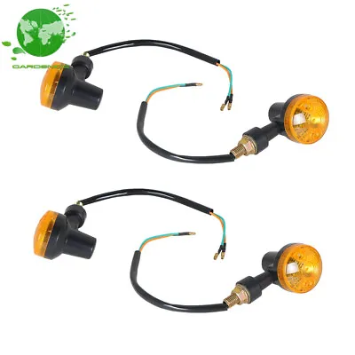 4PCS Motorcycle Turn Signals Blinker Light For Yamaha Kawasaki Honda Black Amber • $10.72