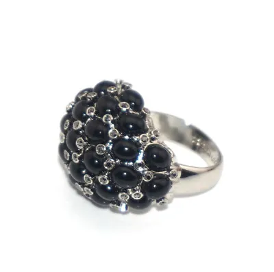 $9 • Buy Stella & Dot Midnight Blossom Ring Size 6-7