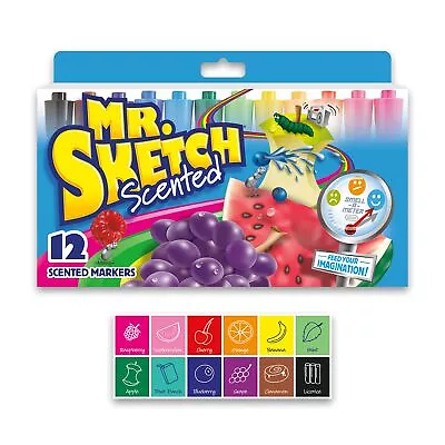 Mr. Sketch 1905069 Scented Watercolor Marker Chisel 12-Count Assorted Colors  • $9.69