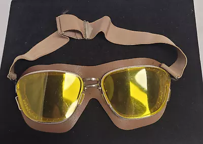 $115 • Buy Vintage Baruffaldi Yellow Lens Motorcycle Goggles Made In Italy