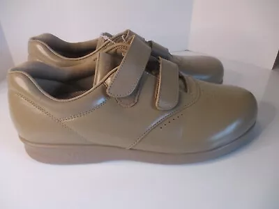 New 10 M Sas Shoes Womens Me Too Taupe Beige Mocha Hook & Loop Comfort Diabetic • $41.24